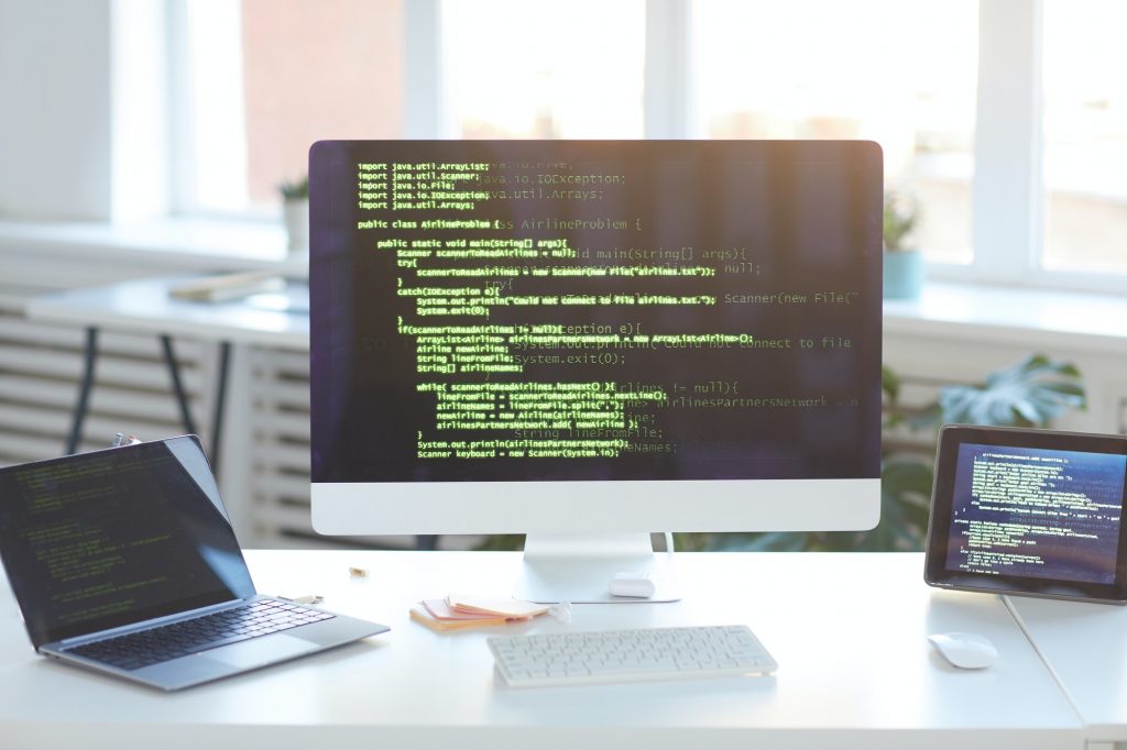 Computer with software